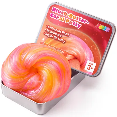 Produktbild von JOYIN Mehrfarbige Knete 120g in Rosa-Gelb-Koralle, Therapieknete & Slime für Kinder & Erwachsene, Anti-Stress Sensorik Fidget Toy, Geschenk für Geburtstag, Weihnachten & Halloween – Pink/ Gelb/ Orange