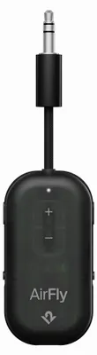 Productafbeelding van Twelve South AirFly Pro 2 – Geniet van In-Flight Entertainment met Draadloze Hoofdtelefoons – Koppel Twee Sets Draadloze Hoofdtelefoons voor Gedeeld Luisteren – Meer dan 25 Uur Batterijduur - Zwart