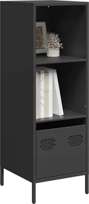 Produktbild von "Rabatt" Mehrzweckschrank/Vitrine/ Highboard - Modernes Design - Schwarz 35x39x103,5 cm Stahl - Kommoden CC23773