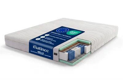 Produktbild von Matratze 140 x 200 cm H3/H4, 7-Zonen Multipocket mit Kokos & HR-Schaum, Bezug, beidseitig – Mello
