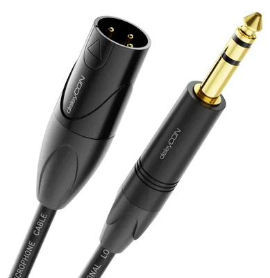Zdjęcie produktu dla Kabel aux stereo deleyCON, 5 metrów, z wtykiem XLR na wtyk 6,35 mm (jack)