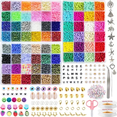 Immagine prodotto di Set di 11508 perline di vetro da 4 mm per la creazione di gioielli