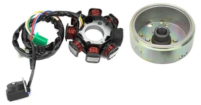 Image de Bobine de stator pour magnéto d'alternateur, 8 pôles, compatible avec les scooters GY6 125-150 cm³ et les quads (accessoire)