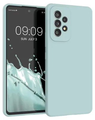 Produktbild von kwmobile Handyhülle für Samsung Galaxy A53 5G Hülle - Case Silikon - Kabelloses Laden - Schutzhülle Cover in Cool Mint