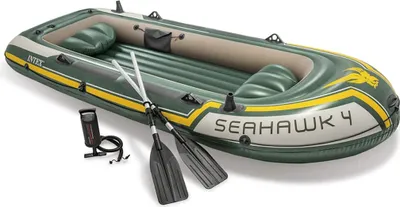 Produktbild von INTEX Schlauchboot mit Rudern und Pumpe Seahawk 4 Set 68351NP