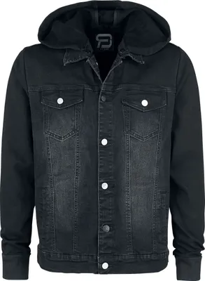 Produktbild von RED by EMP Herren dunkelgraue Jeansjacke mit Kapuze XL