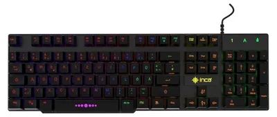 Produktbild von INCA Gaming Tastatur IKG-446 Regenbogen RGB dt. Layout retail - Tastatur - 105 Tasten