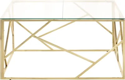 Produktbild von vidaXL Couchtisch Golden Edelstahl und Hartglas