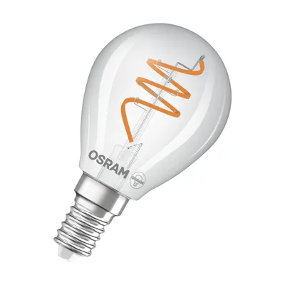 Obrázek produktu pro OSRAM Vintage 1906 Classic je teplá bílá stmívatelná LED žárovka ve tvaru mini koule se spirálovým vláknem. Nabízí příkon 4,6 W pro 470 lm, patici E14, čiré sklo, průměr 45 mm, 2700 K.