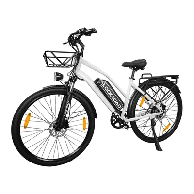 Produktbild von Lookraod  L28 E-Bike Elektrofahrrad 250W 25km/h, 36V 23Ah Akku, Shimano 7-Gang, hydraulische Bremsen, IP54 für Pendeln & Alltag, in elegantem Grau