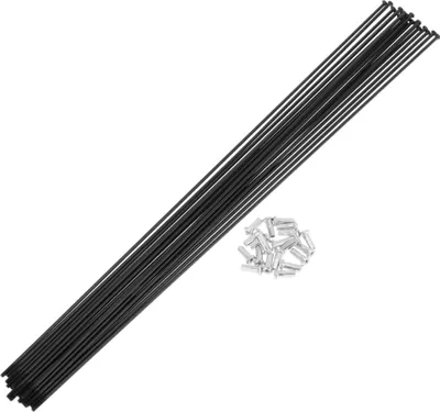 Produktbild von 20 Set 14G Gerade Zug Fahrradspeichen 305mm Gerade Zug Fahrradrad Speichen Kohlenstoffstahl Schwarz