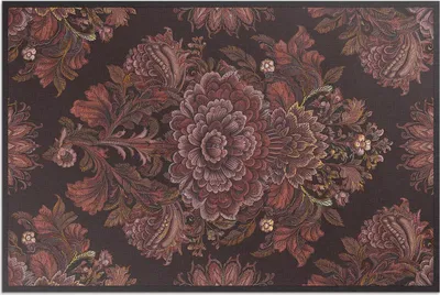 Produktbild von Florale Vintage-Ornament-Komposition – Vinylteppich – 60x90 cm – Outdoor Teppich – Terrasse – Wetterfest – Modern