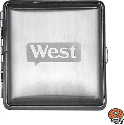Produktbild von West Zigarettenetui aus Metall mit Clip für 20 Zigaretten