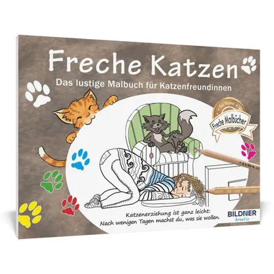 Produktbild von Freche Katzen: Das lustige Malbuch für Katzenfreundinnen