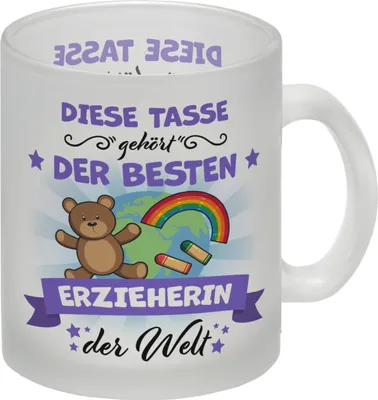 Produktbild von Beste Erzieherin der Welt Glas Tasse