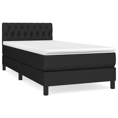 Productafbeelding van vidaXL Boxspringbed met matras, zwart, 90x190 cm, stof