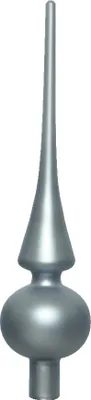 Produktbild von Christbaumspitze Glas 26cm - Nebelblau matt