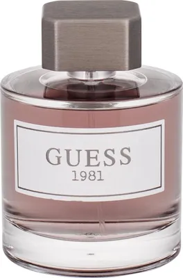 A bottle of Guess 1981 Eau de Toilette for men.