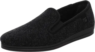 Produktbild von Rohde Herren Hausschuh Slipper geschlossen Weite G 1/2 Lillestrom 2603, Größe:44 EU, Farbe:Schwarz