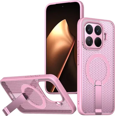 Produktbild von Kühlende Hülle für Xiaomi 15T Pro 5G Hybrid Design mit MagSafe & Stand Rosa