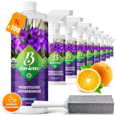 Produktbild von Baviette Sanitärreiniger Konzentrat 1 Liter – mit Mikroorganismen für Bad, WC & Sanitärbereiche