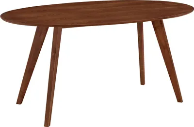 Produktbild von Miliboo - Design-Esstisch Vintage oval Nussbaum L160 MARIK