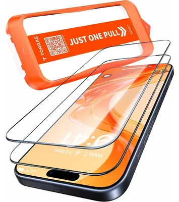 Image de Film de protection pour iPhone 17, en verre trempé 9H+, lot de 2, anti-traces de doigts, résistant aux chocs, compatible avec les coques