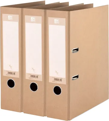 Produktbild von Oxford Ordner A4 8 cm breit gut für die Umwelt in beige 3 Stück