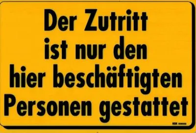 Produktbild von Hinweisschild - ZUTRITT NUR BESCHÄFTIGTEN GESTATTET - 308558 - 30 x 20 cm