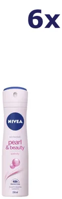 Produktbild von 6x Nivea Deospray – Pearl & Beauty 150 ml