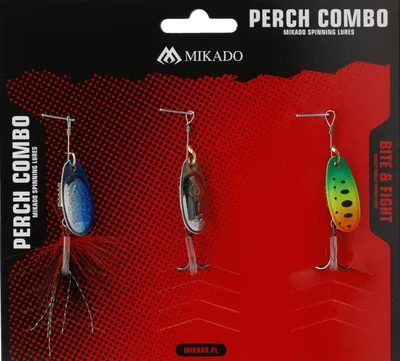 Produktbild von Mikado 3x4g Perch COMBO Spinnköder Set für Barsch Forelle Metallblinker Drilling