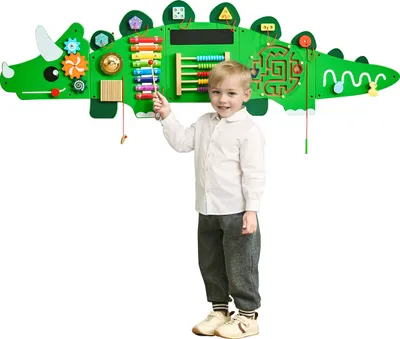 Produktbild von VEVOR Dinosaurier-Aktivitätswand, Busy Board Panel, Montessori-Sensorik-Wandspielzeug für Kinder im Alter von 3–12 Jahren, ideal für Spielzimmer, Kindergarten, Klassenzimmer