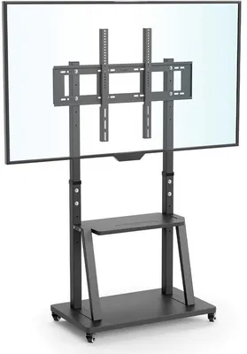 Produktbild von Azomor® Verstellbarer TV-Ständer mit Rollen und AV-Regalen für Großbildfernseher