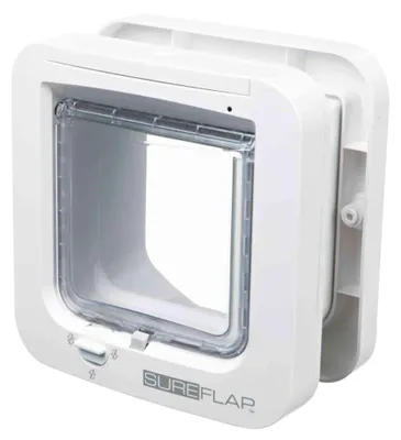 Produktbild von SureFlap 4-Wege Freilauftür - weiß - 21 × 21 cm