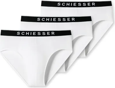 Produktbild von Schiesser Herren Slip 3-Pack 95/5 Organic Baumwolle - weiss - Größe 8