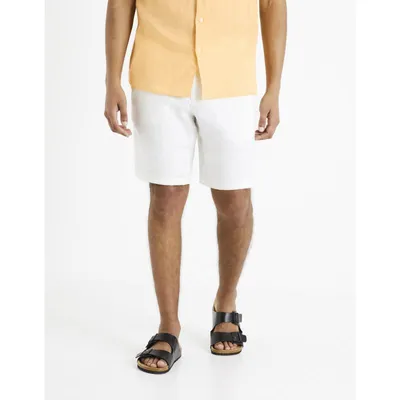 Obrázok produktu pre Biele pánske šortky z ľanu Celio Dolinusbm 1124685__40