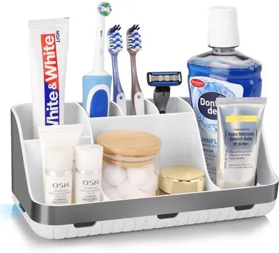 Produktbild von Badezimmerorganizer silber 7 Fächer