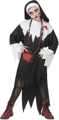 Zdjęcie produktu dla Krwawa zakonnica – kostium horrorowy na Halloween dla dzieci Rozmiar: 164