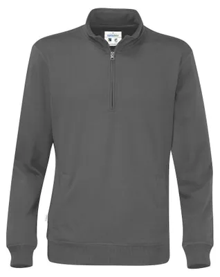 Produktbild von Cottover - Sweatshirt für Damen, mit kurzem Reißverschluss ET814 (L) (Holzkohle)