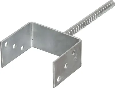 Obrázok produktu pre vidaXL Podpera stĺpikov 6 ks Strieborná 12 × 6 × 30 cm Pozinkovaná oceľ