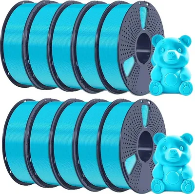Image de Filament PLA Plus, diamètre 1,75 mm, haute durabilité, couleur cyan