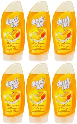 Produktbild von DuschDas Mandarine & Mango Duschgel frisch fruchtiger Duft 6 x 250ml Flasche