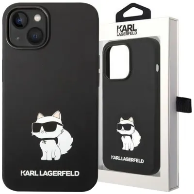 Produktbild von Karl Lagerfeld Liquid Silicone Choupette NFT Case für iPhone 14 Plus schwarz