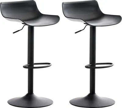Produktbild von CLP 2er Set Barhocker Aveiro höhenverstellbar und drehbar schwarz