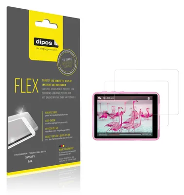 Produktbild von 2x Schutzfolie für SWOFY M4 Folie, 100% Displayabdeckung, dipos Flex