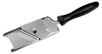 Gemüsehobel aus Edelstahl, verstellbar, 29 x 6,5 cm, schwarz/silber