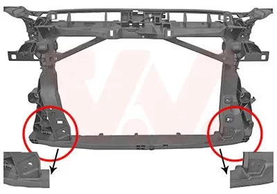 Produktbild von VAN WEZEL 0336678 Schlossträger Frontmaske für AUDI A3 Sportback (8VA, 8VF) Frontverkleidung