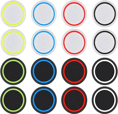 Produktbild von 16-teiliges Controller-Daumengriffset, Thumbstick-Kappen, Griff-Zubehörset, Silikon-Stick-Abdeckung für Controller, Game-Remote-Joystick-Kappe für Controller