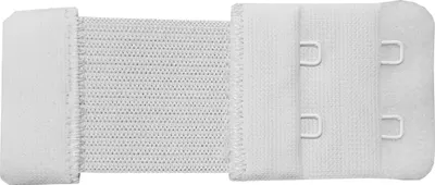 Produktbild von Damen BH-Verlängerer in Weiß ( 32mm Breite, 2 Ösen ), flexible Erweiterung für BH's - Elastischer Bra Extender, Erweiterungs Set