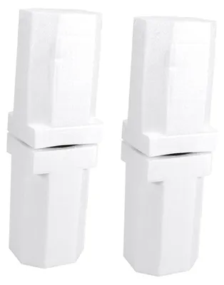 2er-Pack Versandverpackung für Weinflaschen, weiß